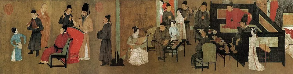 顾闳中韩熙载夜宴图卷