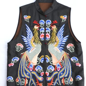 Qing Dynasty Hanfu Embroidered Xiangyun gauze Vest