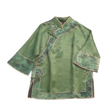 Gambiered Guangdong gauze embroidered coat